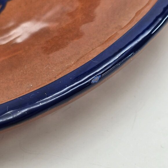 Cancer Zodiac Plate July Hand-Painted Decorative Terra Cotta Blue Crab  jj3698 - Picture 4 of 4